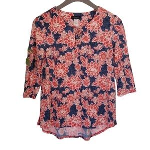 Cocomo Red & Blue Floral Tunic MP